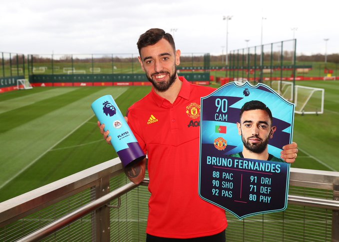 Bruno Fernandes wins February Premier League Player of the Month