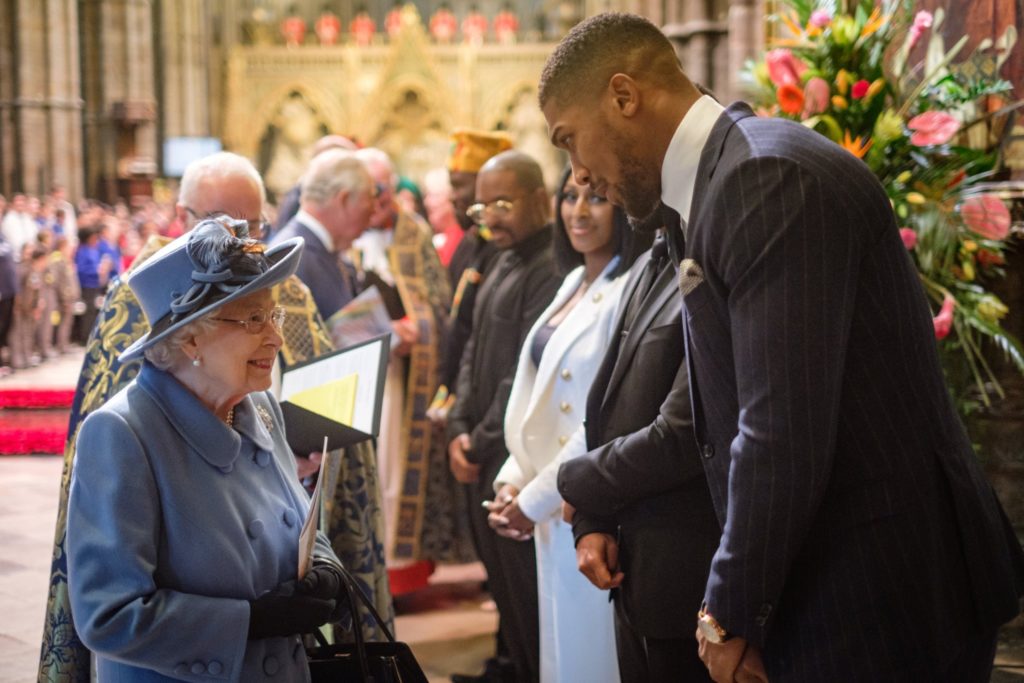 Watch Anthony Joshua give speech in front of the queen and Commonwealth (Video)