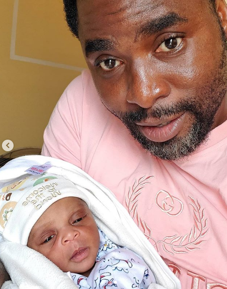 Nollywood actor Ibrahim Chatta welcomes baby girl with wife, see pictures