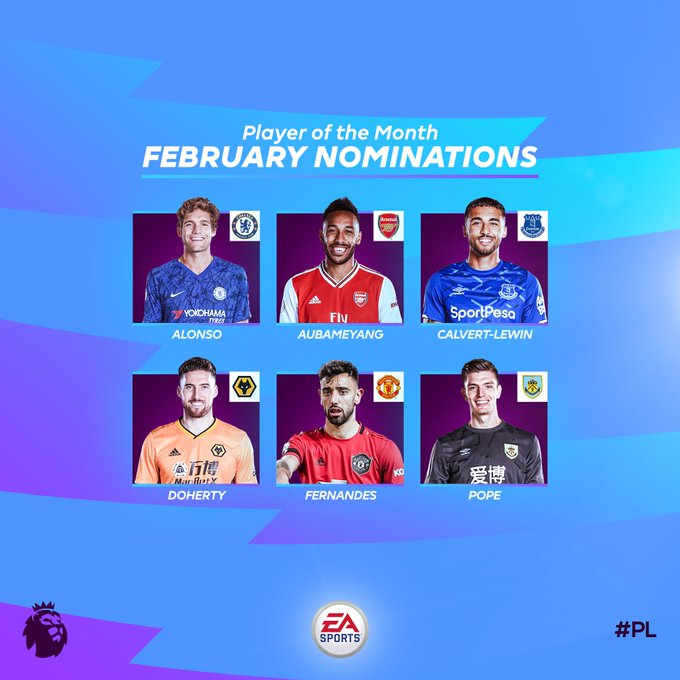 Here are the nominees for the February Premier League awards