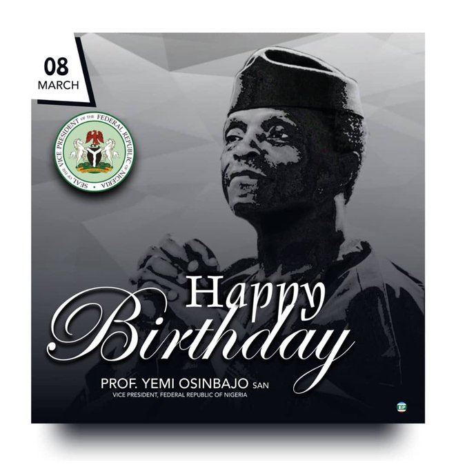 See reactions as Nigerians rejoice on Vice President Yemi Osinbajo’s 63rd birthday