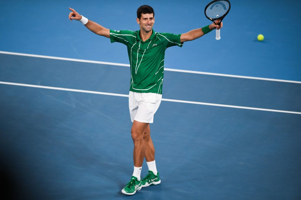 Watch Novak Djokovic playing tennis with a fry pan 🤣🤣 (Video)