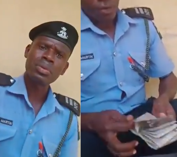 #Lockdown: Policeman extort N40,000 from this Nigerian (Watch Video)