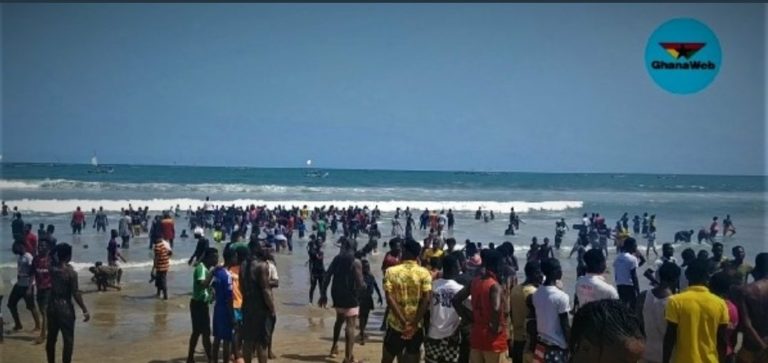 Ghanian beach packed to the brim as residents celebrated Easter despite Coronavirus Pandemic (See video)