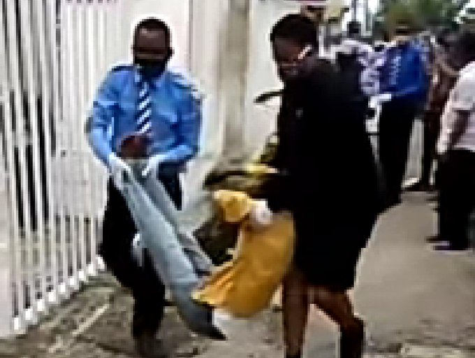 Bank customers run for their lives in fear of Coronavirus as Man slumps at Onipanu ATM (video)