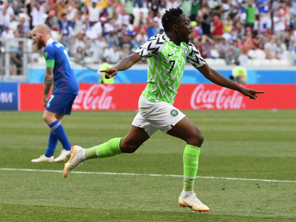 #OTD in 2018 Ahmed Musa’s stunning goals secured a 2-0 win over Iceland at the FIFA World Cup! See video