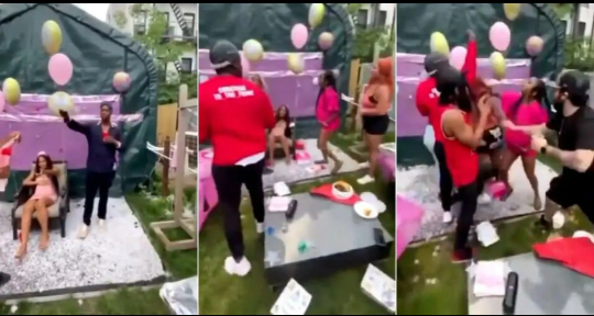 Baby shower gone wrong: Pregnant sidechic invades venue of baby shower organised by her lover for another sidechic