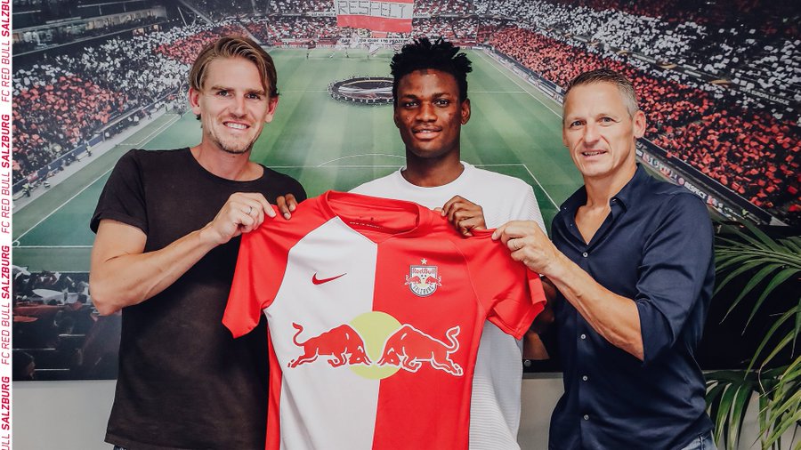 Ex-Golden Eaglets captain Samson Tijani officially joins Red Bull Salzburg! (See pictures)