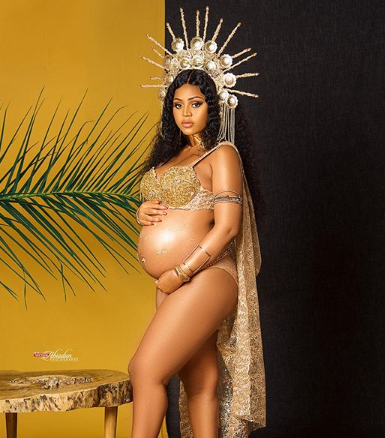 Regina Daniels shares beautiful photos of her child and maternity shoot