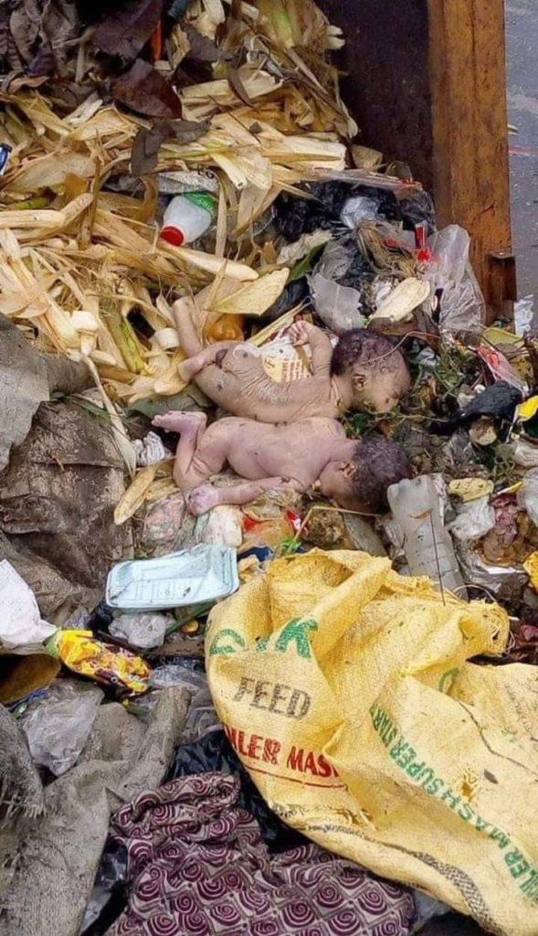 Heartless!!! See the new-born twins abandoned on a refuse site in Calabar (photos)