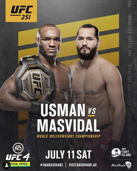 Nigeria’s Kamaru Usman to now fight Jorge Masvidal for UFC Welterweight title