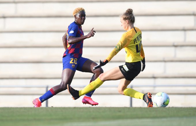 Asisat Oshoala scores 2 goals as Barcelona Femeni beat Montpellier 3-0 in friendly (video) 1