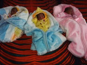 Nigerian couple welcome Triplets after 17 years of Marriage without a child! Pictures👇 2