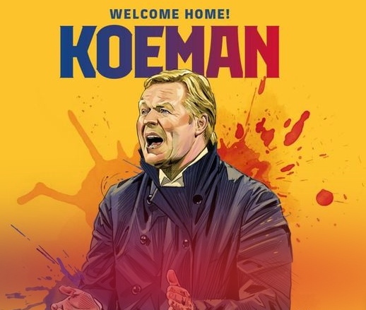 Barcelona unveil Ronald Koeman as new manager