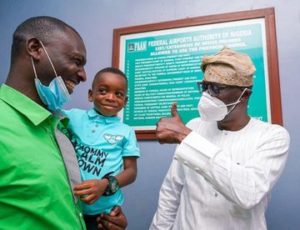 Boy who screamed "Mummy calm down" finally met Governor Sanwoolu (pictures) 3