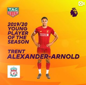 Trent Alexander Arnold wins Premier League Young Player of the Season award (video)