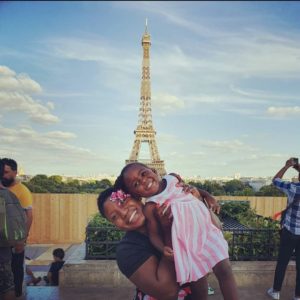 See adorable pictures of Super Eagles forward, Moses Simon and his family at the Eiffel Tower, France! 2