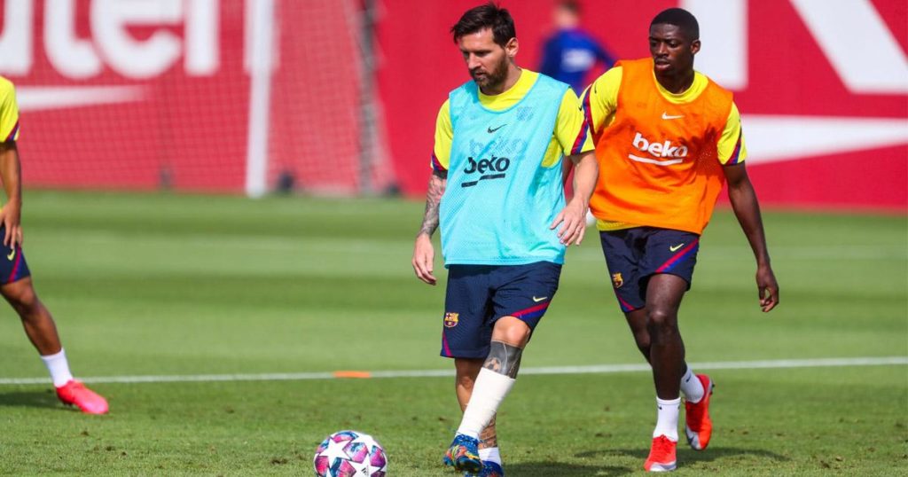 UCL: Messi returns to training ahead of quarter-final clash against Bayern!