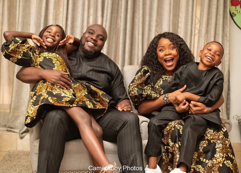 Singer, Omawunmi shares charming pictures of her husband and kids in appreciation of God’s goodness!