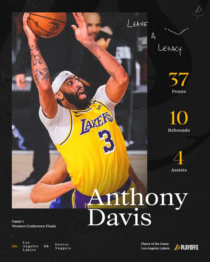 Anthony Davies scores 37 points, King James 15 as La Lakers edges Denver Nuggets in game 1 of Western Conference final (video)