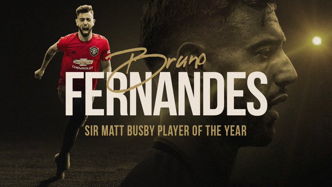 Bruno Fernandes named Manchester United Player for the Year