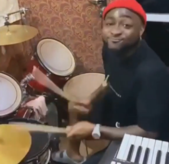 Watch Davido show his drumming skills during a church’s Praise and Worship session in Delta (video)