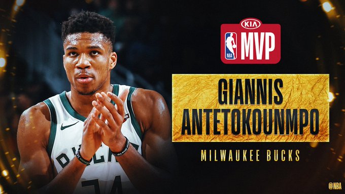 Nigerian born Giannis Antetokoumpo named NBA MVP for 2nd season (video)