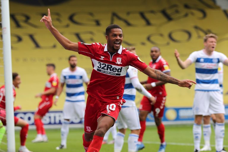 Chuba Akpom scores on Middlesbrough debut against QPR