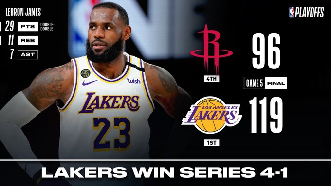 LeBron James leads Lakers to NBA western conference finals