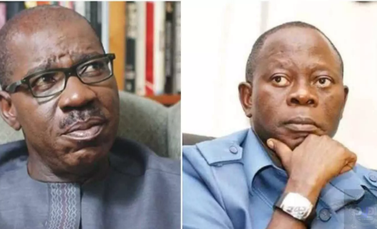 Behave yourself or else we will show you no mercy! – Governor Godwin Obaseki warns Adams Oshiomole! Video👇
