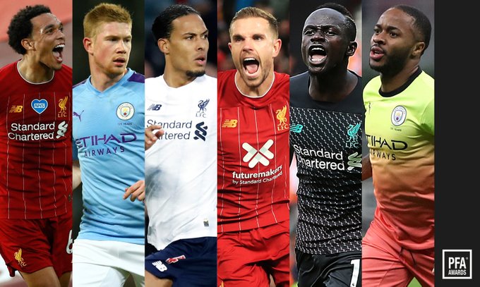 De Bruyne leads nominees for PFA Players’ Player of the Year award