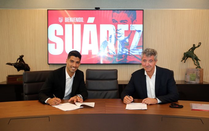 Luis Suarez joins Atletico Madrid on 2 year deal, see pictures