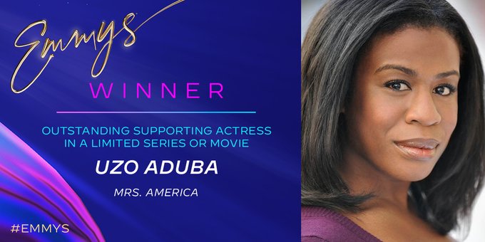Nigerian born Uzo Aduba wins at 2020 Emmy Awards, see full list of winners