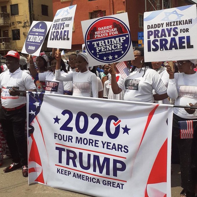 Nigerian Pastor holds prayer walk for Donald Trump ahead of November 3 Presidential Election! Pictures👇