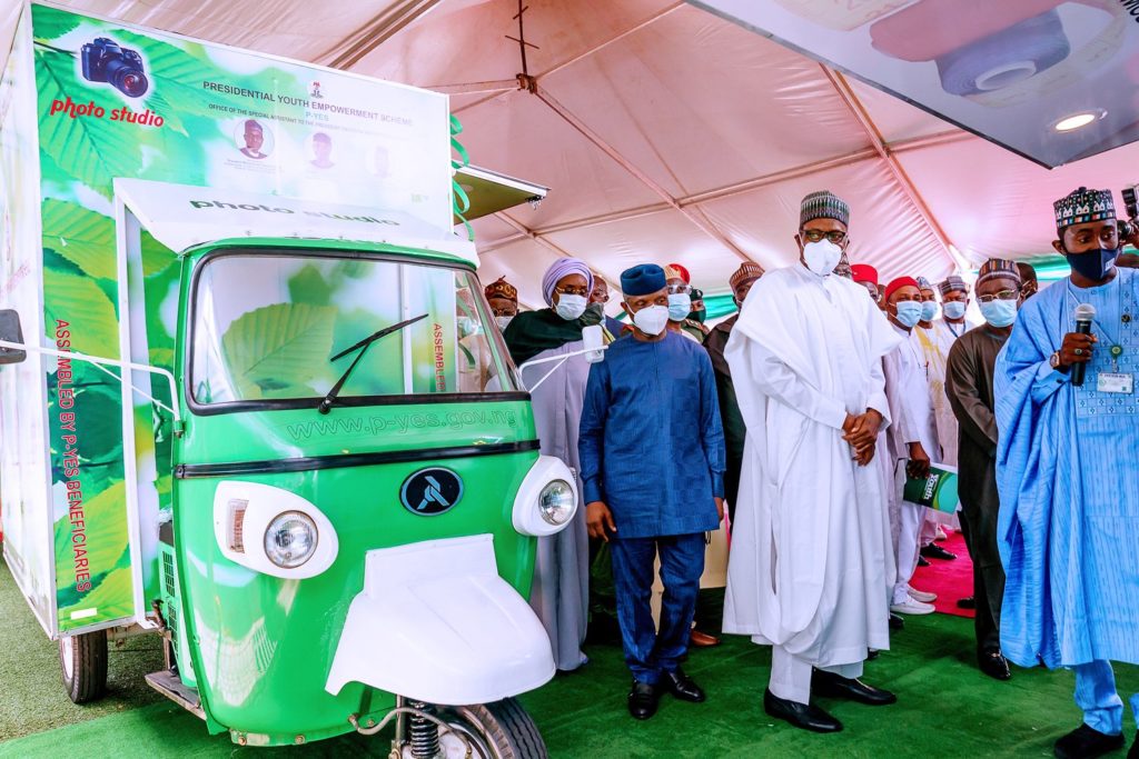 President Buhari shows off Keke for youth empowerment (pictures)