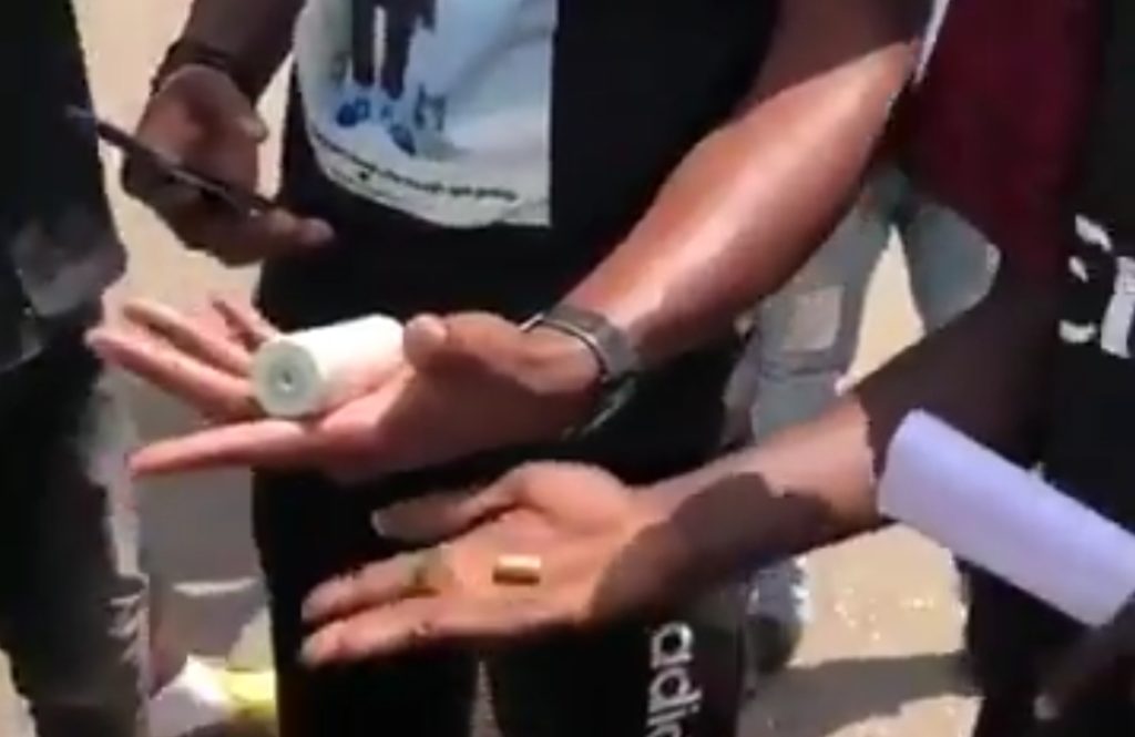 See the bullets Police fired at Jos #EndSARS Protesters today! Video👇