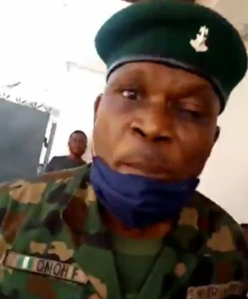 Nigerian Army officer detained for assualting a bank customer after jumping ATM queue!