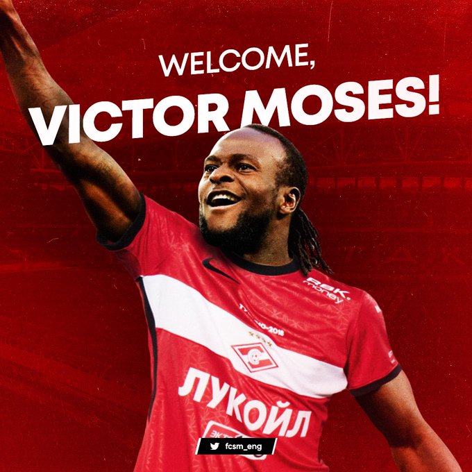 Victor Moses joins Spartak Moscow on loan from Chelsea