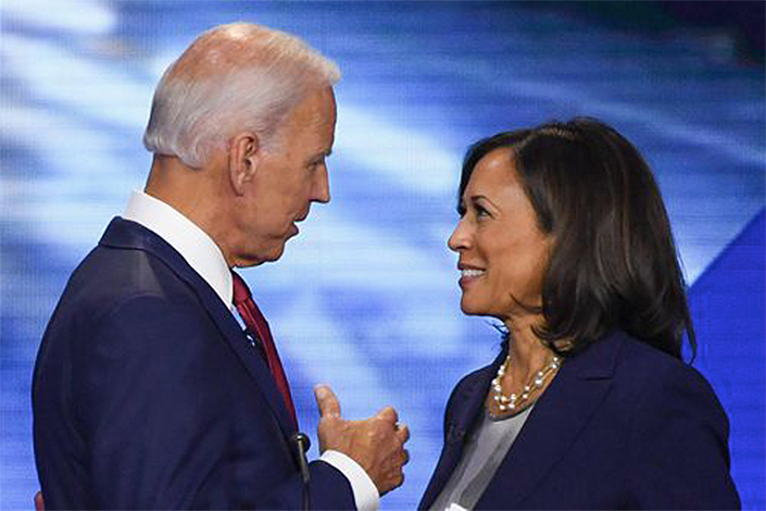 We did it Joe! – Watch US Vice President-elect, Kamala Harris congratulate Joe Biden as he emerges as the 46th President of the United States! Video👇