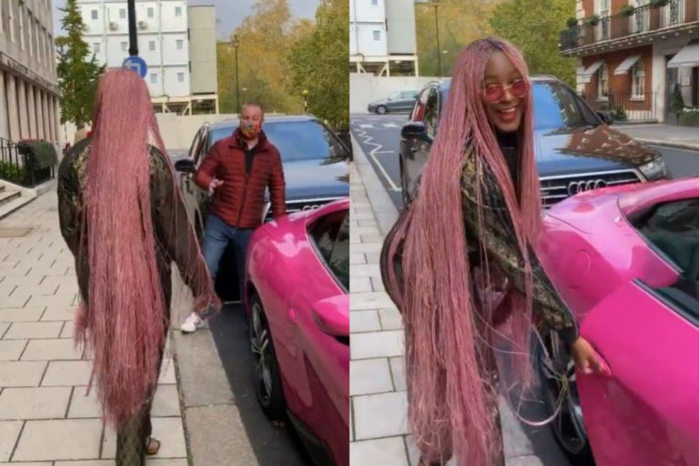 See what happened when a man tried to snap with DJ Cuppy’s Ferrari (video)