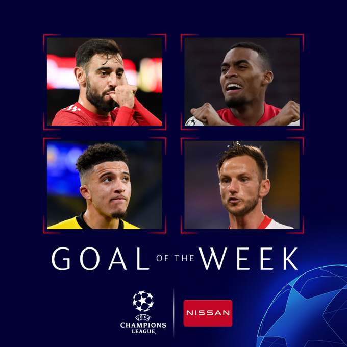 See the nominees for the Champions League Goal of the Week award (video)