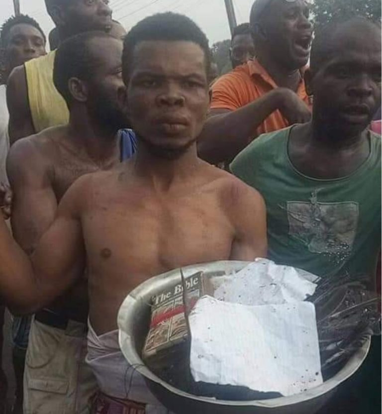 Anambra Pastor shamed after he was caught with charms, female panties and other items! Video/Pictures👇