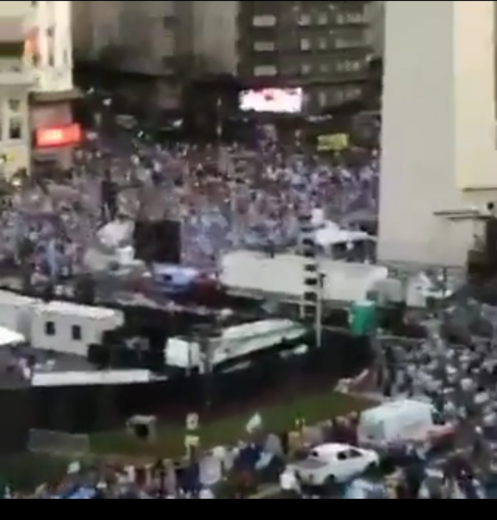 Watch as over 1 million crowd gather to mourn Diego Maradona in Argentina! Video👇
