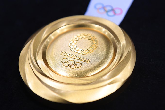 See pictures of the Tokyo 2021 Olympic medals made from recycled mobile phones
