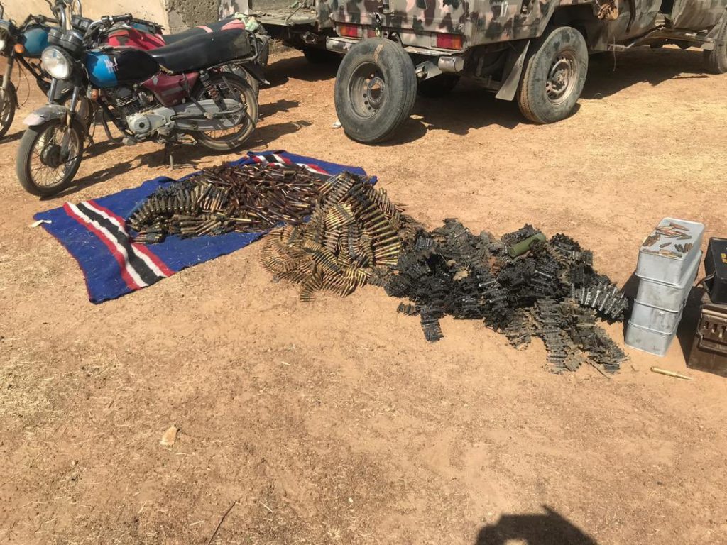 Operation Lafiya Dole: See caches of weapons and items recovered as Troops neutralise 20 Boko Haram fighters in Askira Uba!