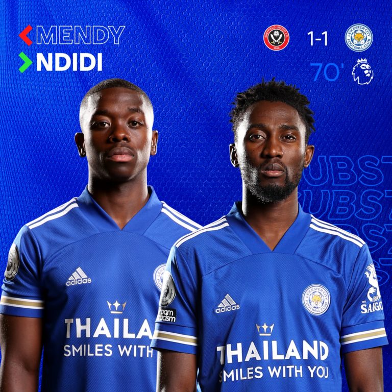 Ndidi makes Premier League return for Leicester City against Sheffield United