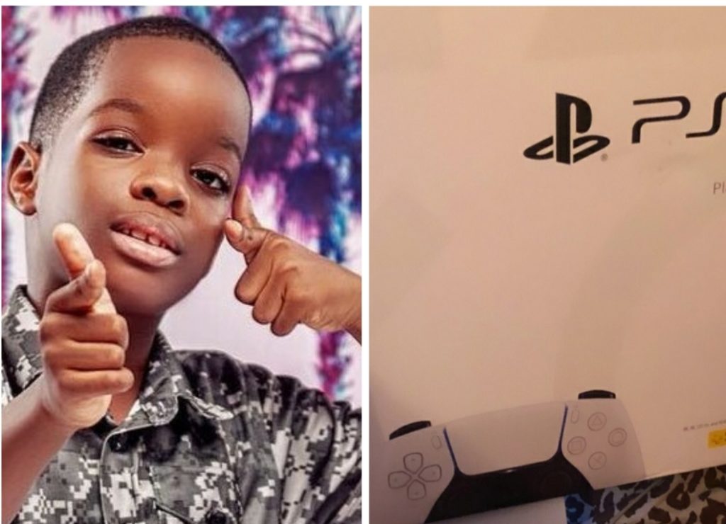 Wizkid gifts his son, Boluwatife Play Station 5! See his mother’s reaction👇