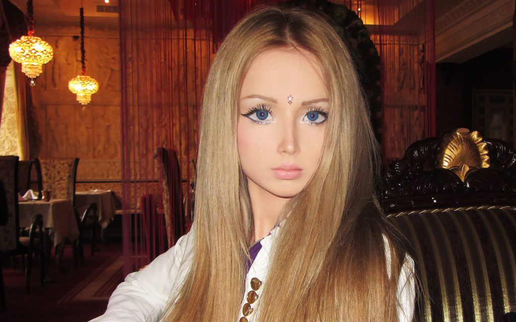 Meet Human Barbie Valeria Lukyanova with and without makeup