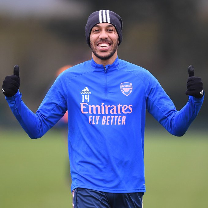 Aubameyang returns to training ahead of Arsenal’s clash against Wolves (photos)