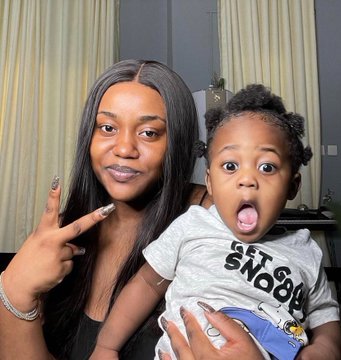 Chioma shows off new photos Davido’s son Ifeanyi